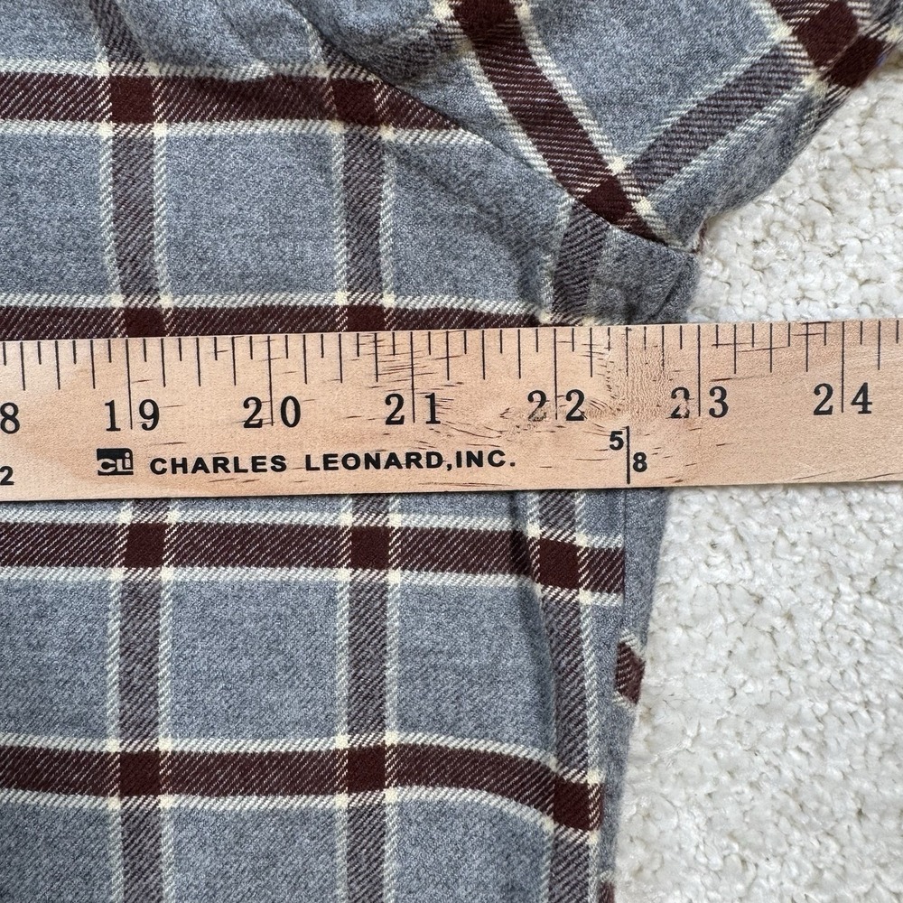 UNTUCKit Mens Edmeades Regular Fit Button Down Flannel Shirt Gray Plaid Sz Large - Picture 6 of 7